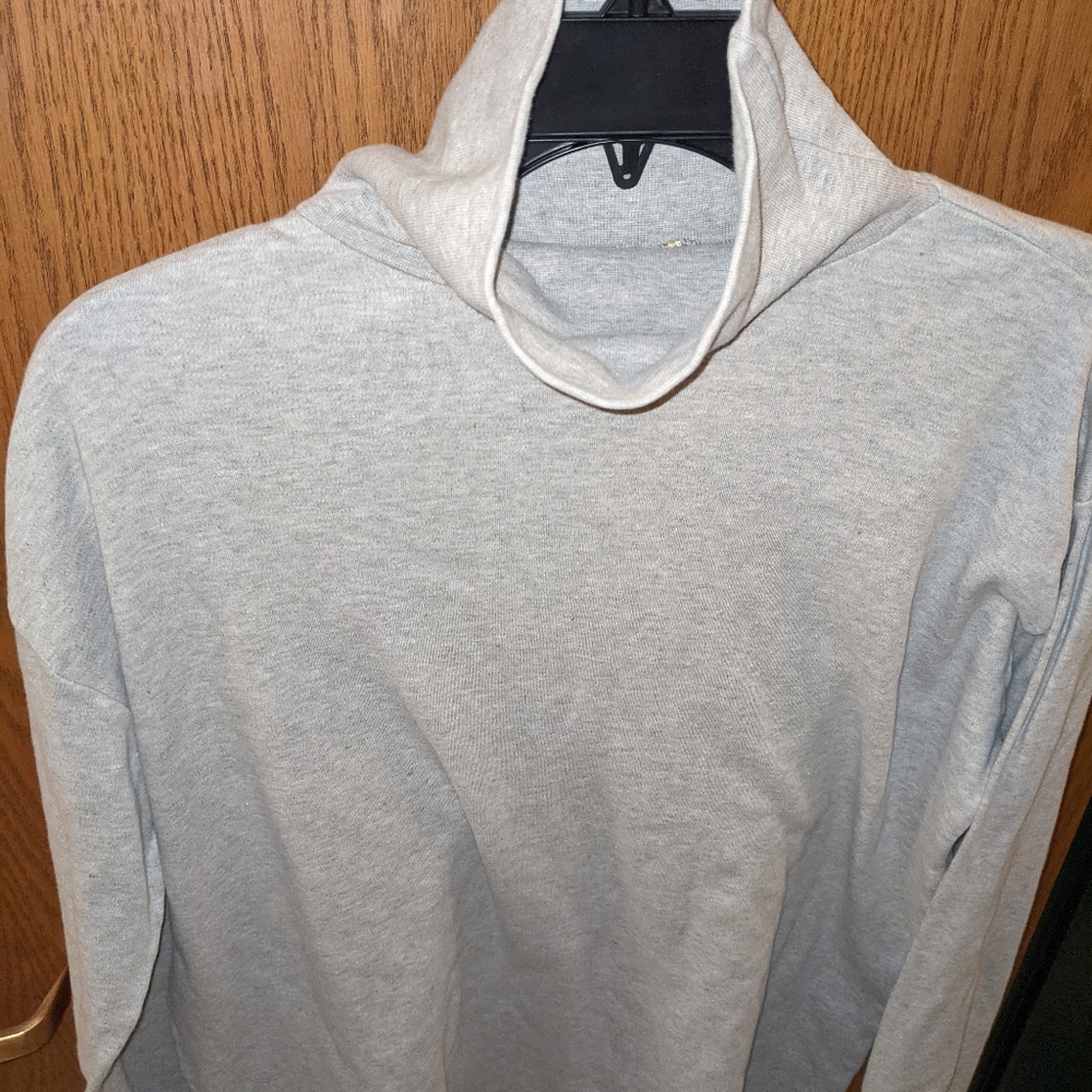 Vintage made in usa mock turtleneck t shirt gray